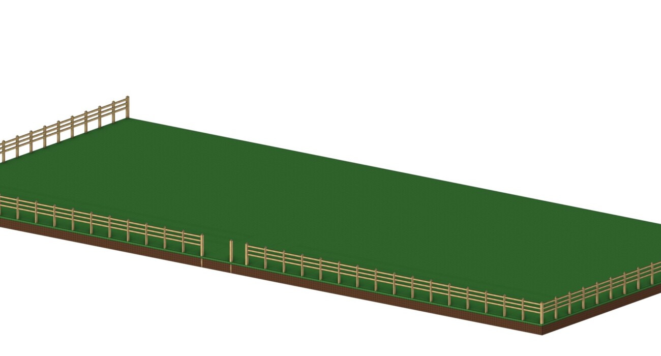 Modelo BIM del cerco de madera laminada proyectado para Bucalemu